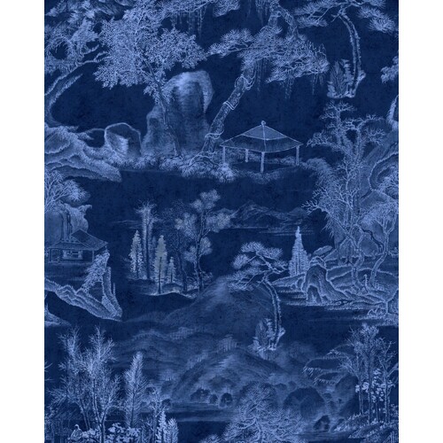 Asian Scenery | Dye Toile Wallpaper