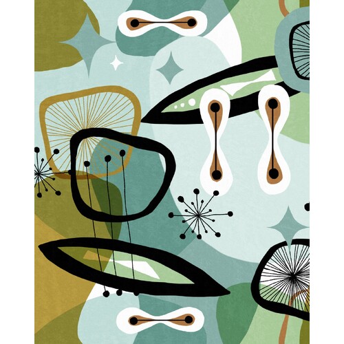 Century Elements | Mid Century Abstract Wallpaper