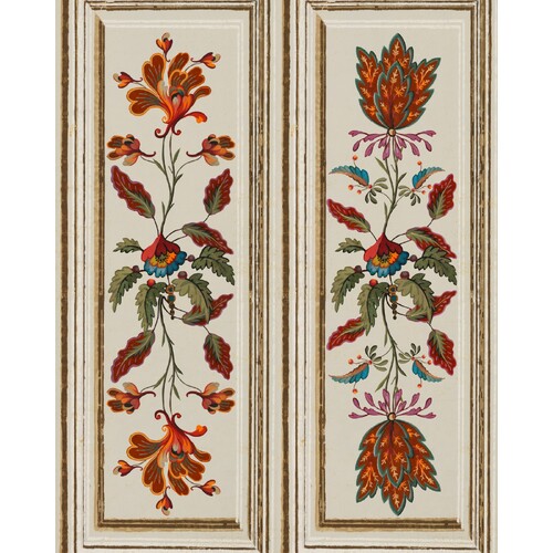 Tyrolean Panel | Flower Borders Wallpaper