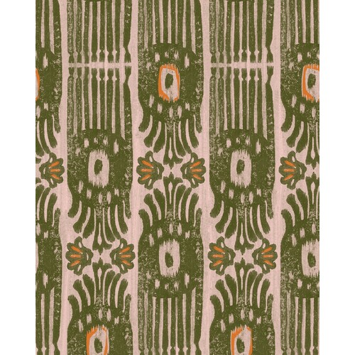 Ikat | Painted Stripe Motif Wallpaper