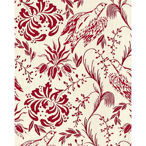 Folk Embroidery | Flower & Bird Motif Wallpaper