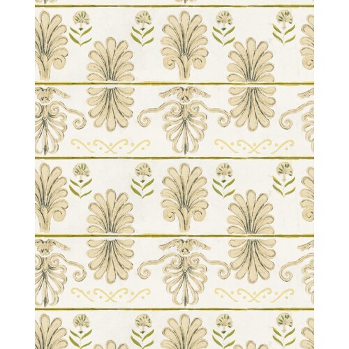 Mykonos Villa | Coastal Damask Wallpaper