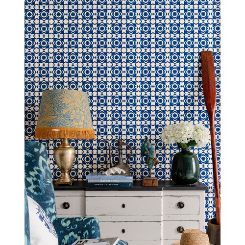 Aegean Tiles | Mediterranean Geo Wallpaper