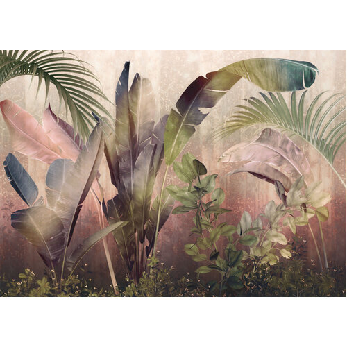 Rainforest Mist | Tropical Leaf Mural