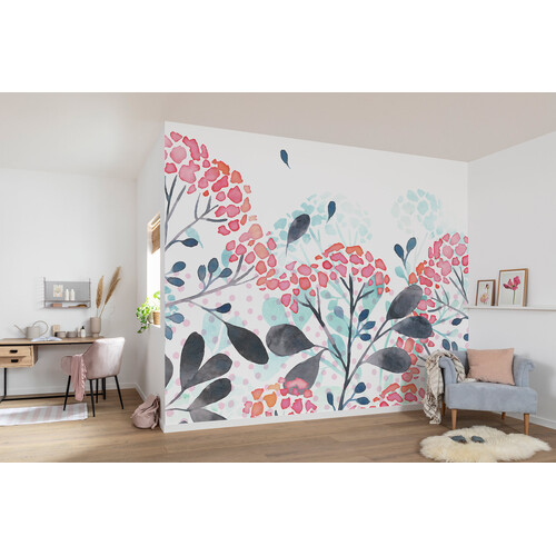 Summer Breath | Watercolour Florals Mural