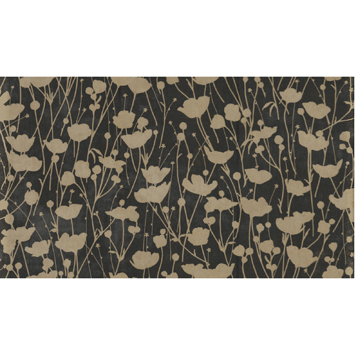 Shimmering Poppies | Floral Silhouette Wallpaper